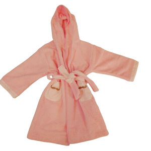 Albornoz Bebe Naranja Crema