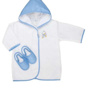 Albornoz con zapatillas Ducks Blue